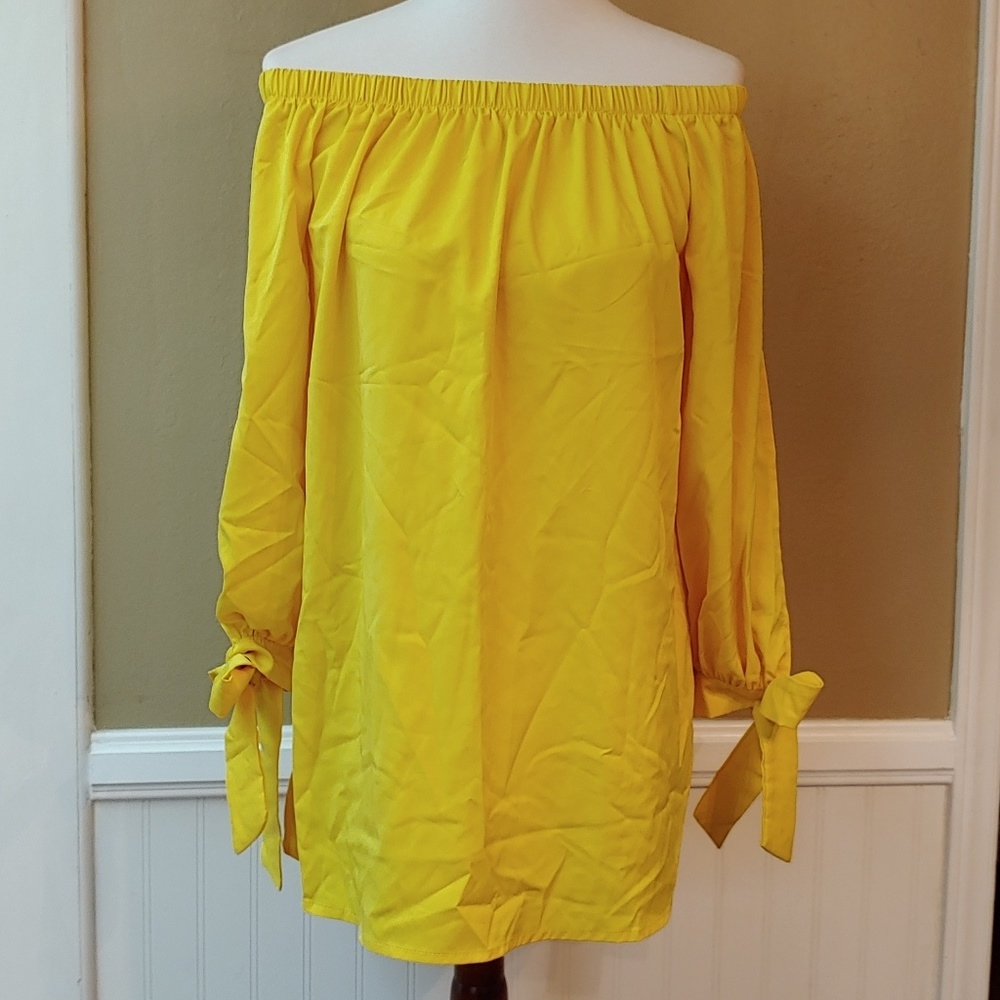 OFF SHOULDER-YELLOW - SIZE XL - Picture 2 of 6